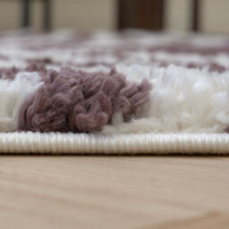 The Rugs Moodi Shaggy Purple Velvetine Rug Runner Scandinavian Thick High Pile For Living Rooms, Bedrooms, Hallways, Kitchens - thumbnail 5