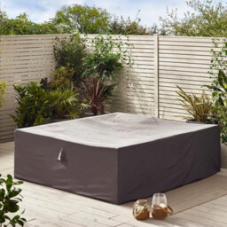 Furniturebox Orlando Black Rattan Garden Sofa Modular Outdoor Patio Couch Seating, Table & 6 Chairs Garden Corner Sofa Set + Cover - thumbnail 9