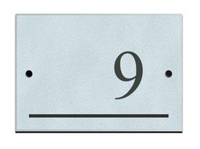 Reversed Slate Number 9 Sky Blue 14 X 9Cm - image 1