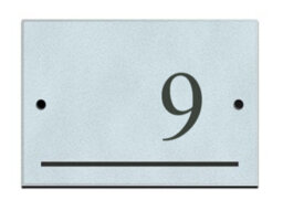 Reversed Slate Number 9 Sky Blue 14 X 9Cm - thumbnail 1