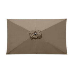 VRUC Replacement Parasol Fabric Umbrella Canopy Cover For 3X2M 6 Arm Parasols Taupe - thumbnail 2