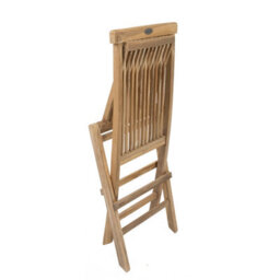Charles Bentley Pair Of Solid Wooden Teak Outdoor Folding Garden Patio Chairs - thumbnail 9