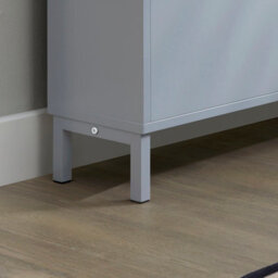 Sobuy Fsr100-Hg, Narrow Shoe Rack Shoe Cabinet With 4 Flip Drawers Slim Wooden Storage Cupboard,grey,w100Xd19Xh90.5 - thumbnail 7