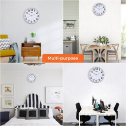 Geepas Wall Clock Modern Large Number Silent Round Clock Battery Operated - thumbnail 5