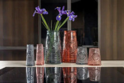 Verano Spanish Ceramics Recycled Glass Mandala Pink Home Décor Medium Vase (H) 27.5Cm - thumbnail 3