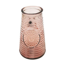 Verano Spanish Ceramics Recycled Glass Mandala Pink Home Décor Medium Vase (H) 27.5Cm