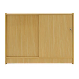 MonsterShop Maple Shop Counter Led Light C 1200mm Lockable Sliding Doors 2 Keys Retail Storage Unit Display Showcase Cabinet Reception Desk - thumbnail 6