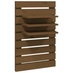 Berkfield Wall-Mounted Bedside Shelves 2 Pcs Honey Brown Solid Wood Pine - thumbnail 5