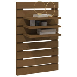 Berkfield Wall-Mounted Bedside Shelves 2 Pcs Honey Brown Solid Wood Pine - thumbnail 4