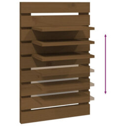 Berkfield Wall-Mounted Bedside Shelves 2 Pcs Honey Brown Solid Wood Pine - thumbnail 8