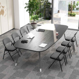 Costway Set Of 6 Folding Fabric Padded Chairs W/ Sponge Seat And Backrest-Grey - thumbnail 3