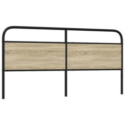 Berkfield Headboard Sonoma Oak 200 Cm Steel And Engineered Wood - thumbnail 5