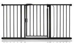 Bettacare Auto Close Pet Gate, 147Cm - 154Cm, Matt Black, Pressure Fit Stair Gate For Dog & Puppy
