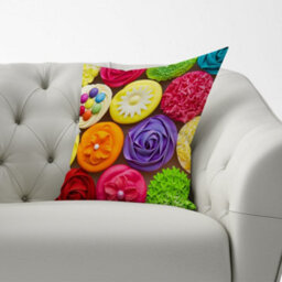Warren Reed Designer Bright Colourful Cupcakes Cushions 60Cm X 60Cm - thumbnail 2