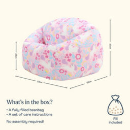 icon Kids Unicorn Bean Bag Chair Purple Childrens Bean Bags - thumbnail 6