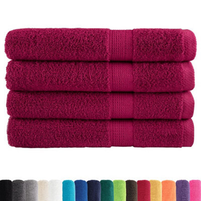 Berkfield Durable Premium Towels Solund 4Pcs Bordeaux 100X200Cm 600Gsm