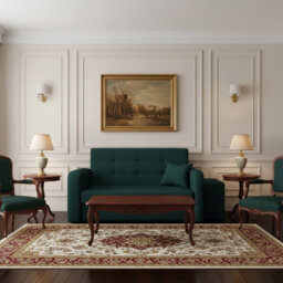Viva Home Ii Sofa Bed With Two Ottomans For Living Room Chipboard Metal Legs Sleeping Function 158 Cm Green Right - thumbnail 2