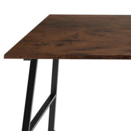 Tectake Desk Paisley - Trapezoidal Frame, Shelf With 2 Storage Compartments 50 Cm - Industrial Wood Dark, Rustic - thumbnail 8