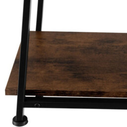 Tectake Desk Paisley - Trapezoidal Frame, Shelf With 2 Storage Compartments 50 Cm - Industrial Wood Dark, Rustic - thumbnail 9