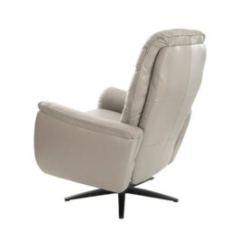 Angel Cerda Stylish Grey Leather Swivel Armchair For Modern Living Spaces - thumbnail 5