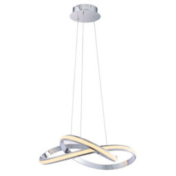 Ceiling Pendant Light Chrome Plate & White Silicone 35W Led Bulb Included - thumbnail 1