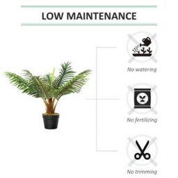 2 Pack Palm Leaf Tropical Fake Plant Green Plastic Branches For Home Garden Decor And Photography Props - thumbnail 4