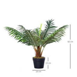 2 Pack Palm Leaf Tropical Fake Plant Green Plastic Branches For Home Garden Decor And Photography Props - thumbnail 2
