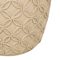 Wyld And Coco Accent Light Beige Fiberglass Outdoor Round Drum Side Table, W33 X D33 X H47Cm - thumbnail 4