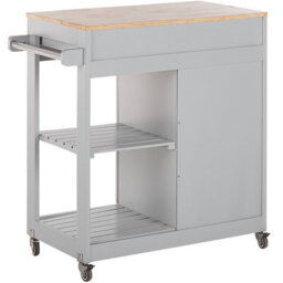 Beliani  Kitchen Trolley Trapani Grey - thumbnail 6