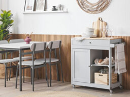 Beliani  Kitchen Trolley Trapani Grey - thumbnail 2
