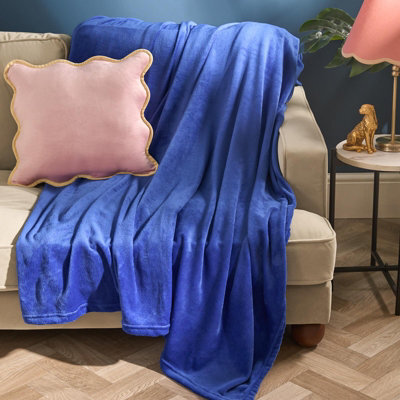 Ohs Ultra Soft Flannel Fleece Throw Blanket, Cobalt - 150 X 200Cm - image 1