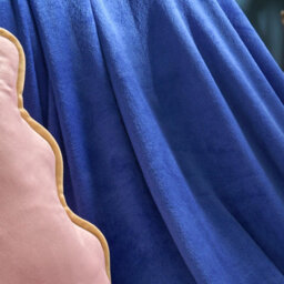 Ohs Ultra Soft Flannel Fleece Throw Blanket, Cobalt - 150 X 200Cm - thumbnail 2