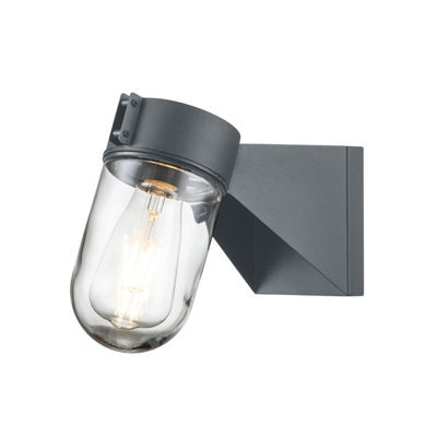 Luminosa Lighting Elstead Portofino Outdoor Wall Lamp, Grey Ip44 - image 1