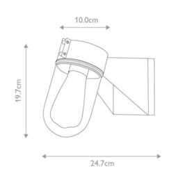Luminosa Lighting Elstead Portofino Outdoor Wall Lamp, Grey Ip44 - thumbnail 5