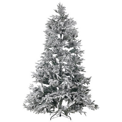 Beliani Artificial Snowy Christmas Tree Bassie 240 Cm White - image 1