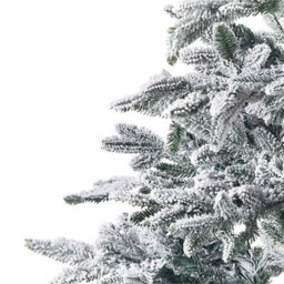 Beliani Artificial Snowy Christmas Tree Bassie 240 Cm White - thumbnail 4