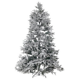 Beliani Artificial Snowy Christmas Tree Bassie 240 Cm White - thumbnail 1