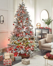 Beliani Artificial Snowy Christmas Tree Bassie 240 Cm White - thumbnail 2