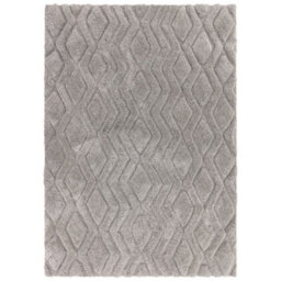 Silver Modern Modern Shaggy Geometric Easy To Clean Living Room And Bedroom-200Cm X 290Cm - thumbnail 6