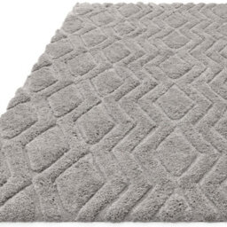 Silver Modern Modern Shaggy Geometric Easy To Clean Living Room And Bedroom-200Cm X 290Cm - thumbnail 4