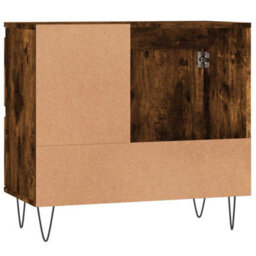 Berkfield Industrial Bathroom Cabinet Smoked Oak 65X33X60 Cm Engineered Wood - thumbnail 7