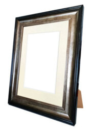 Frames By Post Scandi Black & Gold Frame With Ivory Mount For Image Size 10 X 8 Inch - thumbnail 4