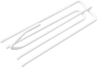 Homeelabador 20X White Curtain Pinch Pleat Hooks Deep Prong Galvanised Curtain Clips Tape Pins - image 1