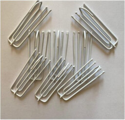 Homeelabador 20X White Curtain Pinch Pleat Hooks Deep Prong Galvanised Curtain Clips Tape Pins - thumbnail 3