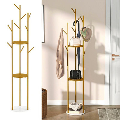 Fativo Heavy Duty Marble Coat Rack Stand Tall Clothes Rail Hanger F Bedroom Office Hall 172.5Cm H - image 1