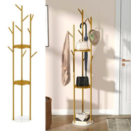Fativo  Heavy Duty Marble Coat Rack Stand Tall Clothes Rail Hanger F Bedroom Office Hall 172.5Cm H