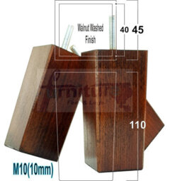 L&F 4X Replacement Furniture Legs Solid Wood 110mm High Sofas Chairs Settee Cabinets Legs M10 Tsp2055 - thumbnail 1