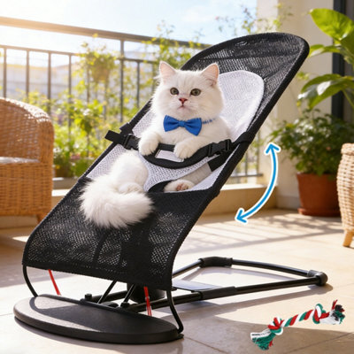 Mini Rocking Chair Hammock For Small Dogs Foldable Pet Lounger - image 1