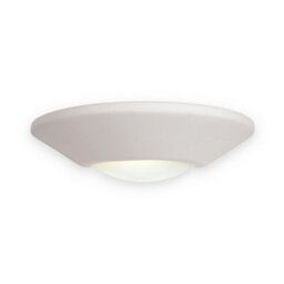 Luminosa Lighting Luminosa Ceramic 1 Light Indoor Wall Uplighter - 100W Unglazed, Acid White Glass, E27