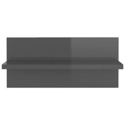 Berkfield Wall Shelves 4 Pcs High Gloss Grey 40X11.5X18 Cm - thumbnail 6